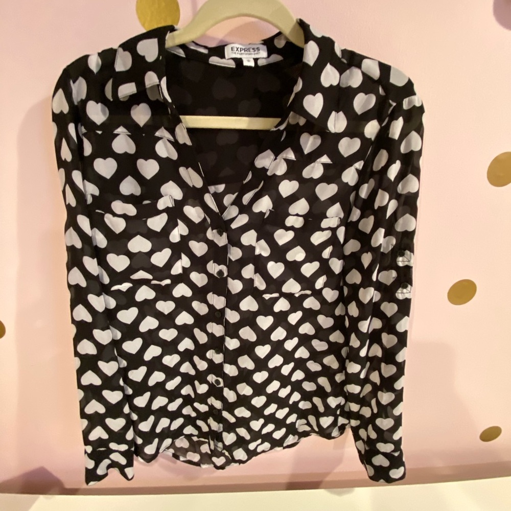 Express Portofino Shirt in heart print